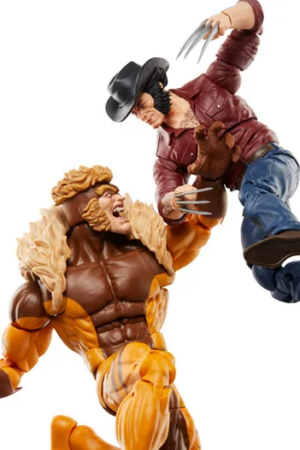 Wolverine 50th Anniversary Marvel Legends Logan and Sabretooth Action Figure Two-Pack