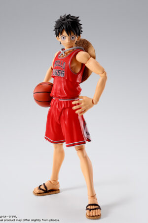 One Piece x NBA S.H.Figuarts Monkey D. Luffy (Chicago Bulls) Exclusive